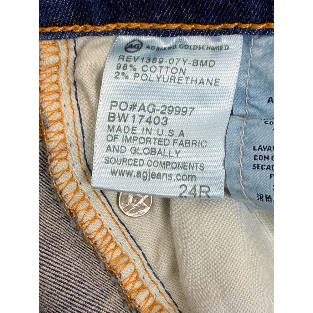 AG Adriano Goldschmied The Legging Ankle Womens 24R Blue Excellent Distressed - Picture 7 of 13